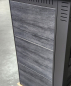 Preview: Küchenofen Holzherd PANONIA Kacheln schwarz, rechte Version - 8,5 kW Dauerbrandherd